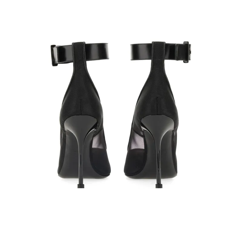 Alexander McQueen Mesh-Panelled Ankle Buckled Pumps-4