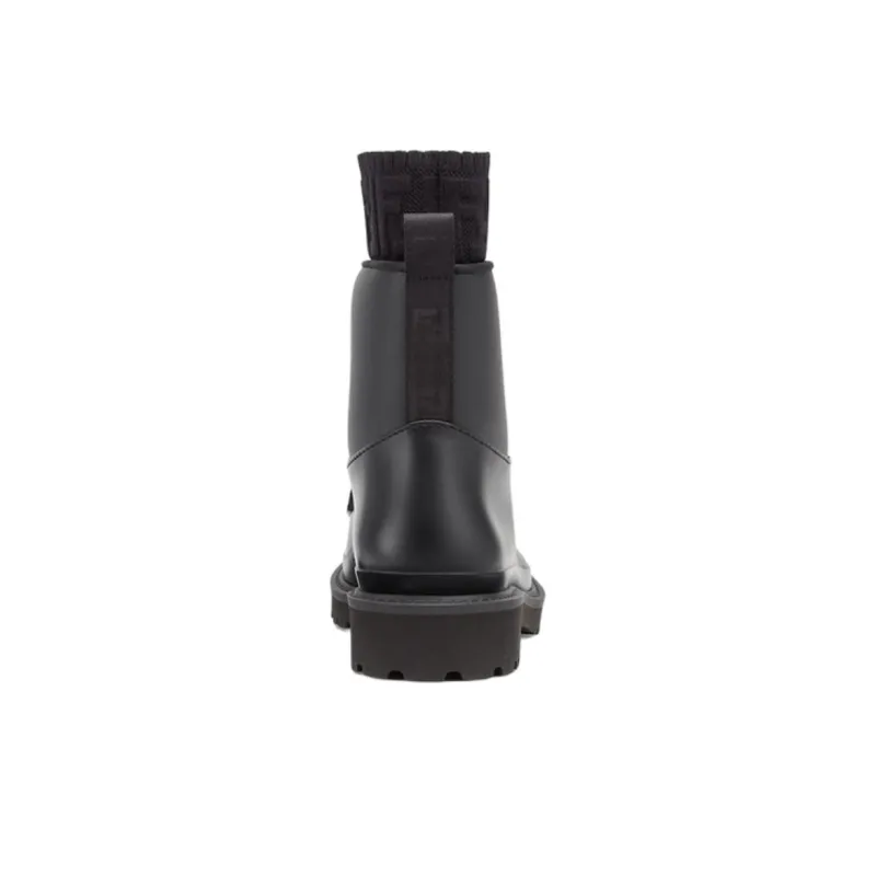 FENDI Women's Rockoko PVC Biker Boot 'Black'-4