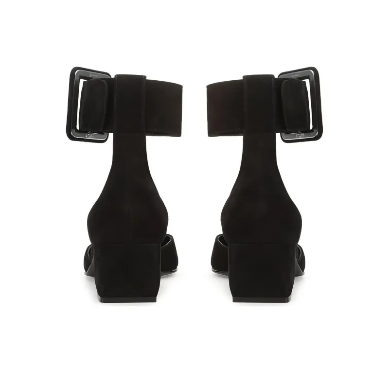 SERGIO ROSSI Chunky Heel High Heels 3.8cm Women's Black-3