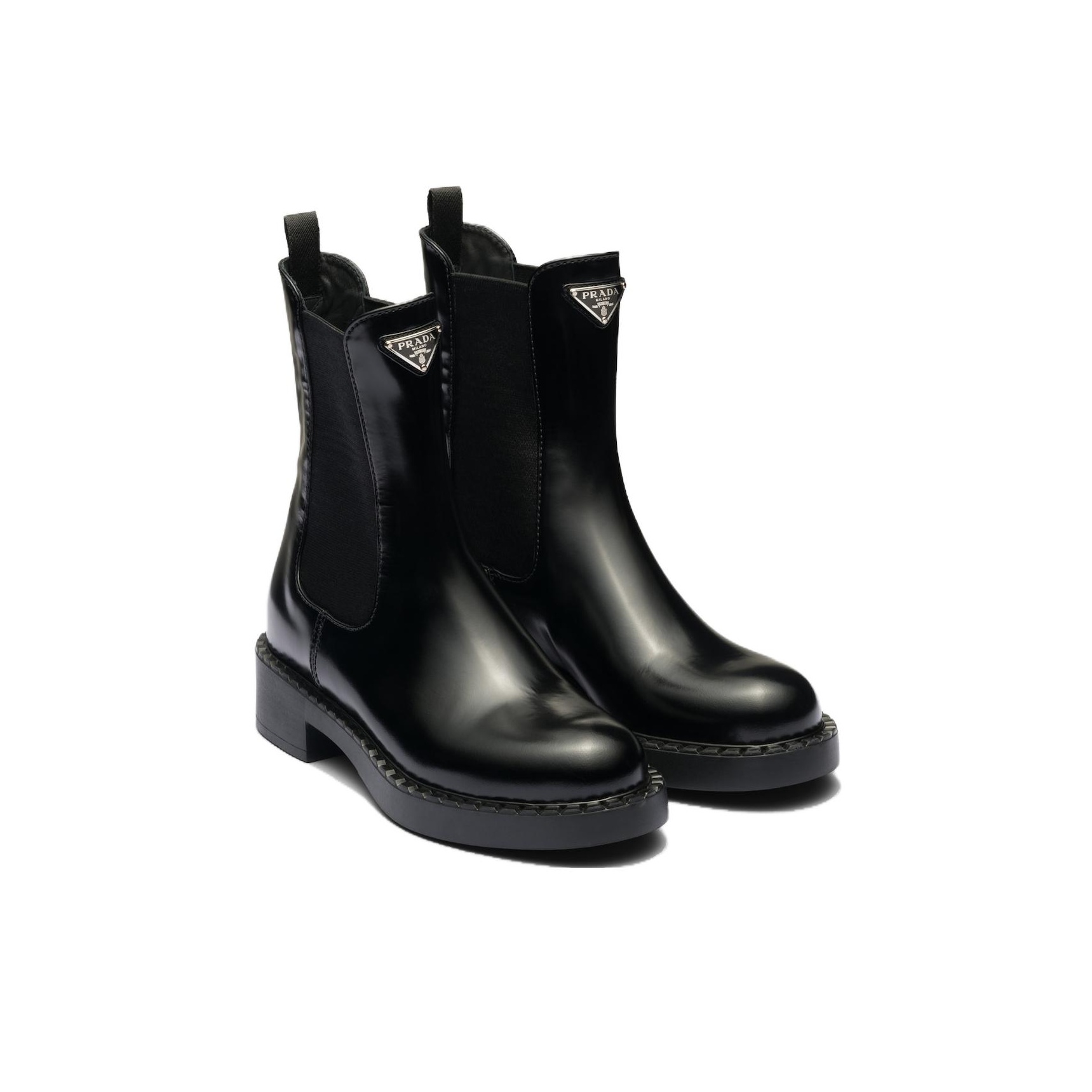 PRADA Brushed Leather Ankle Boots - POIZON PRADA Brushed Leather Ankle Boots - POIZON