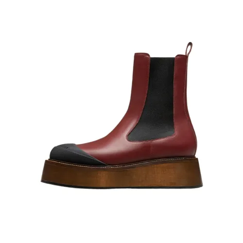 BALLY Short Chelsea Boots Women's Red