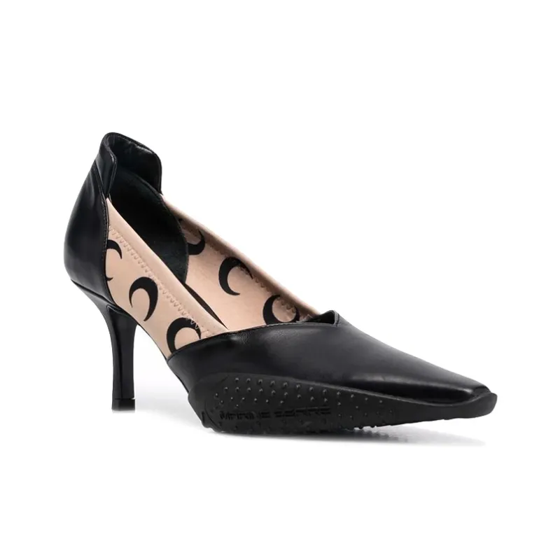 Marine Serre Slim Heel High Heels 7.5cm Women's Black-2