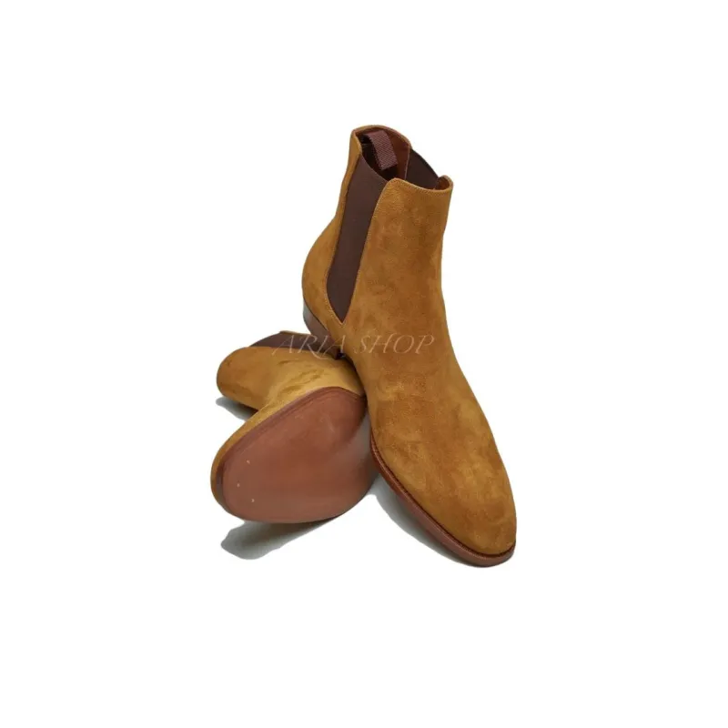CELINE Chelsea Boots Men's Brown-3