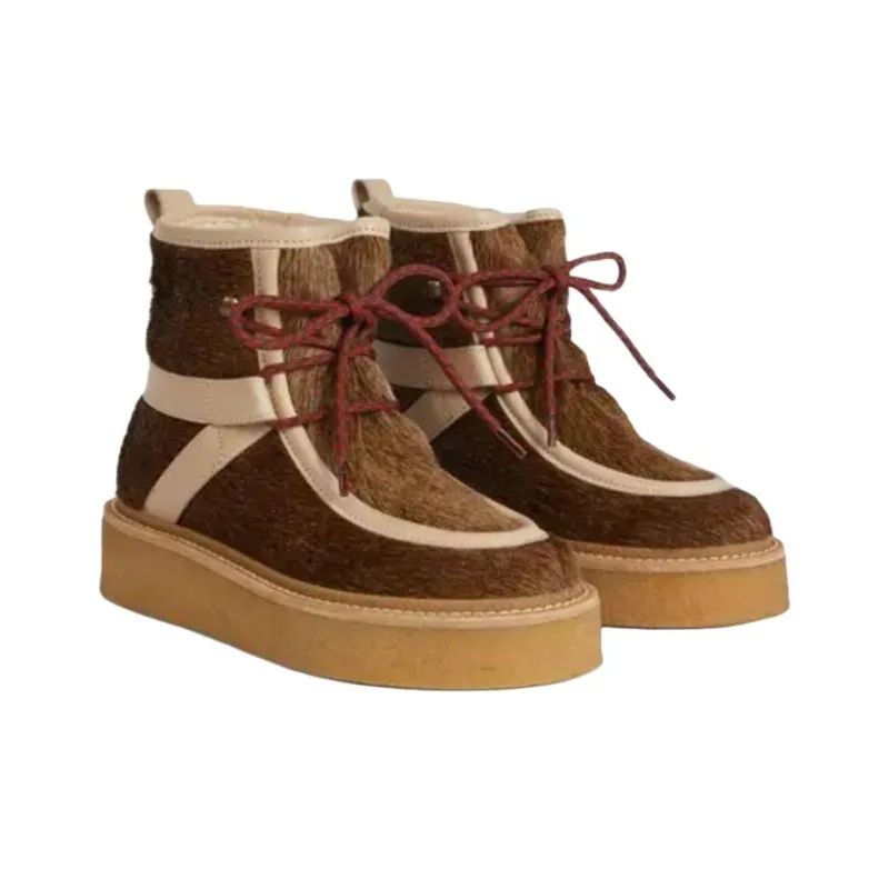 KENZO Ankle Boots 4cm Women's Brown-3