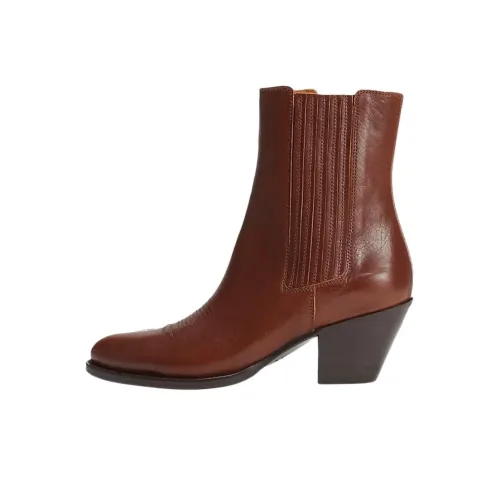 Polo Ralph Lauren Short Chelsea Boots 7cm Women's Red