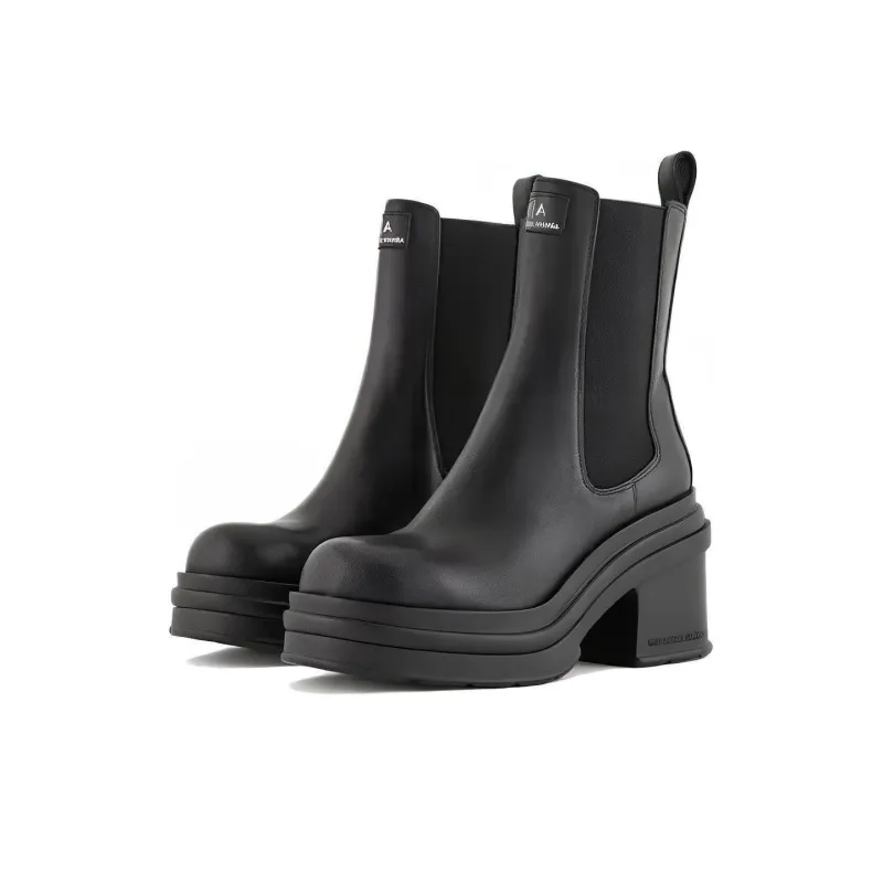 ARMANI EXCHANGEAE Short Chelsea Boots Women's Black-4