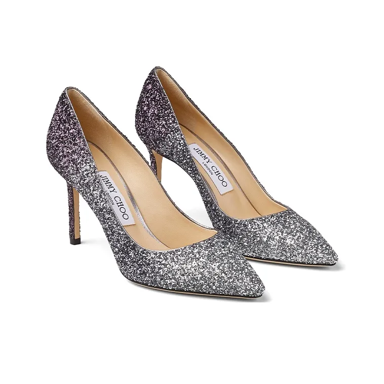 Jimmy Choo Romy 85mm Glitter-effect Pumps-2