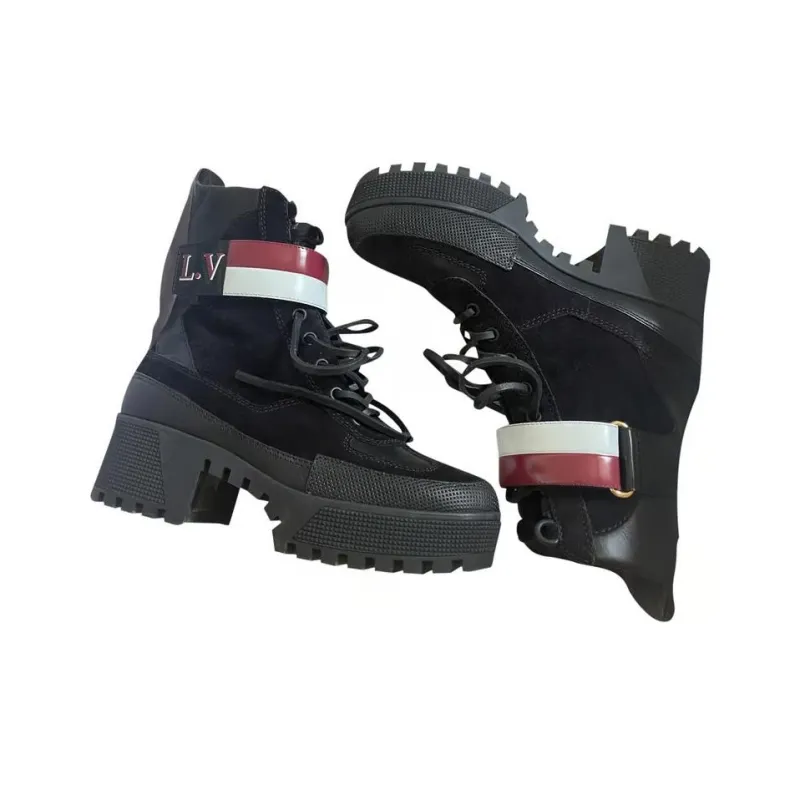 LOUIS VUITTON Laureate Platform Desert Boots 'Black' Women's-3