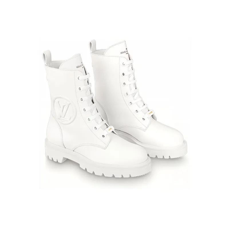 LOUIS VUITTON Territory Short Martin Boot Women's White-2