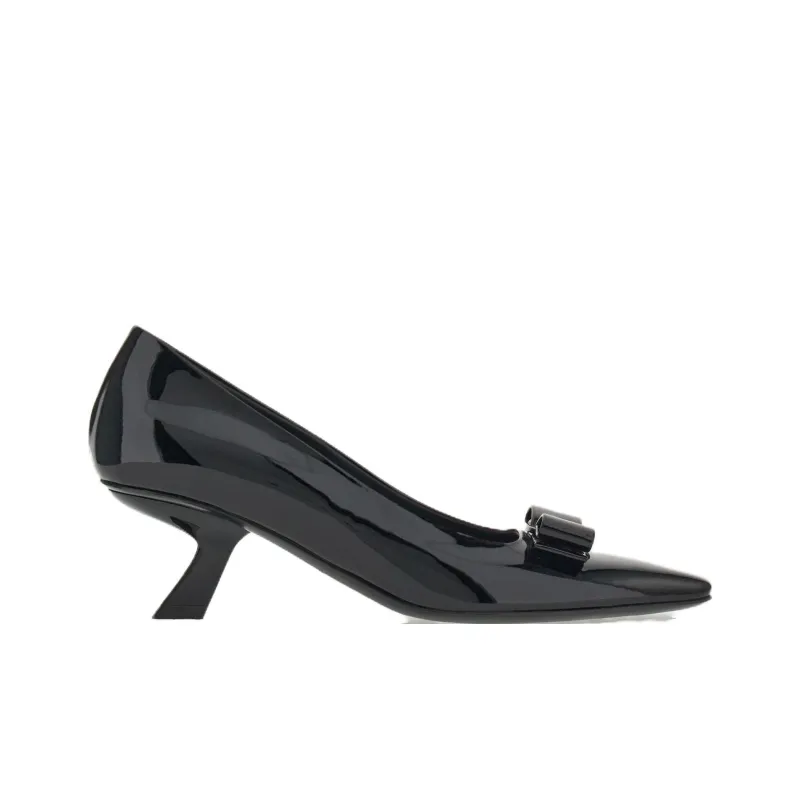 FERRAGAMO 55mm Vara-bow Patent Leather Pumps-1