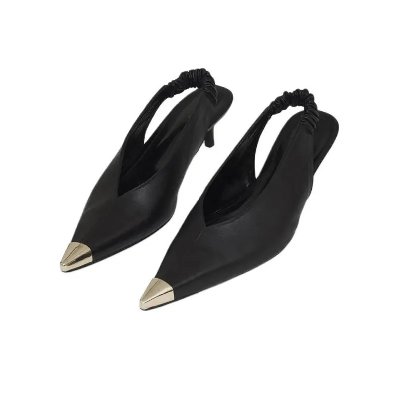 Anine Bing NINA Slim Heel High Heels 6cm Women's Black-2