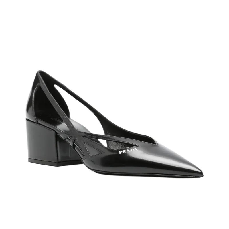 PRADA Chunky Heel High Heels 5.5cm Women's Black-1