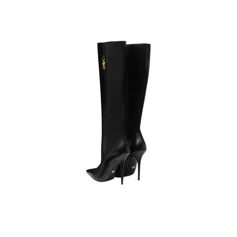 VERSACE Medusa '95 110mm Leather Boots-3