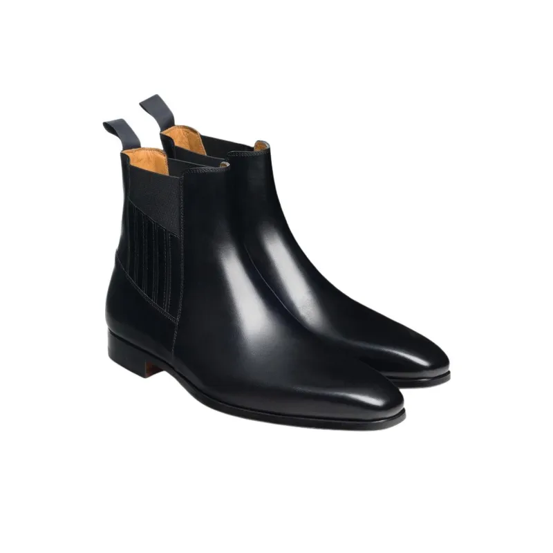 Magnanni Santo Short Chelsea Boots Men's Black-2