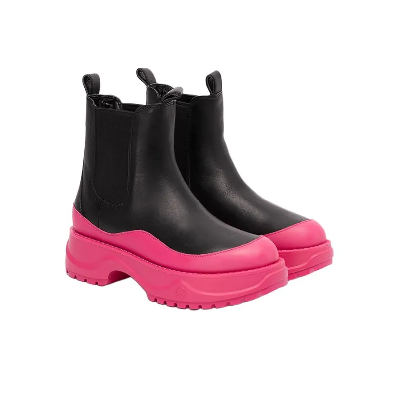 MICHAEL KORS Dupree Short Chelsea Boots 6cm Women's Black-2