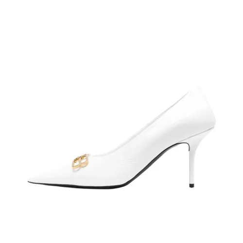 Balenciaga Knife Slim Heel High Heels 8cm Women's White