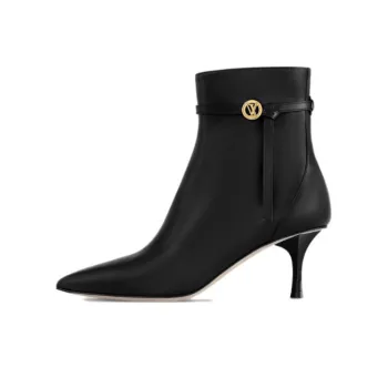 LOUIS VUITTON Ankle Boots 6.5cm Women's Black