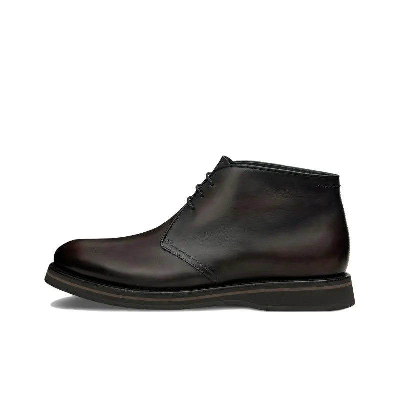 BERLUTI Alessio Ankle Boots Men's Charcoal Brown-0