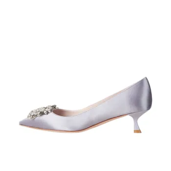 Roger Vivier RV BOUQUET STRASS Slim Heel High Heels Women's Purple