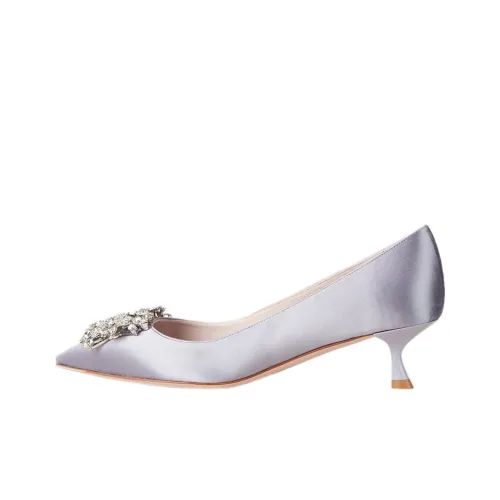 Roger Vivier RV BOUQUET STRASS Slim Heel High Heels Women's Purple