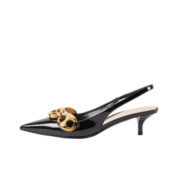 GUCCI Marina Chain Slim Heel High Heels 4.5cm Women's Black