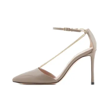 EMPORIO ARMANI D'Orsay Slim Heel High Heels 9.5cm Women's Light Brown
