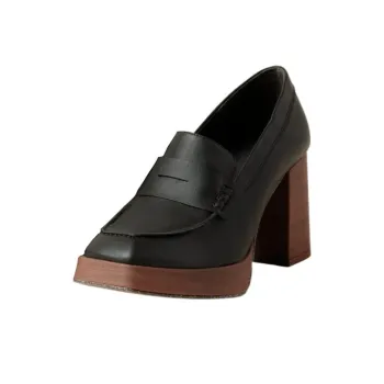 ALOHAS Chunky Heel High Heels 8cm Women's Black