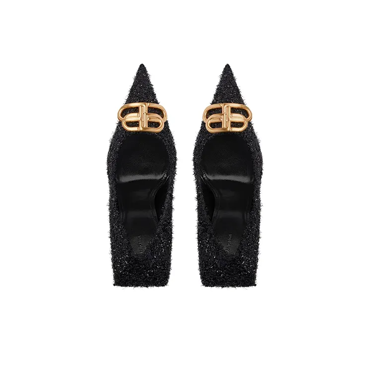 Balenciaga Square Knife Tweed 110mm Pumps-3