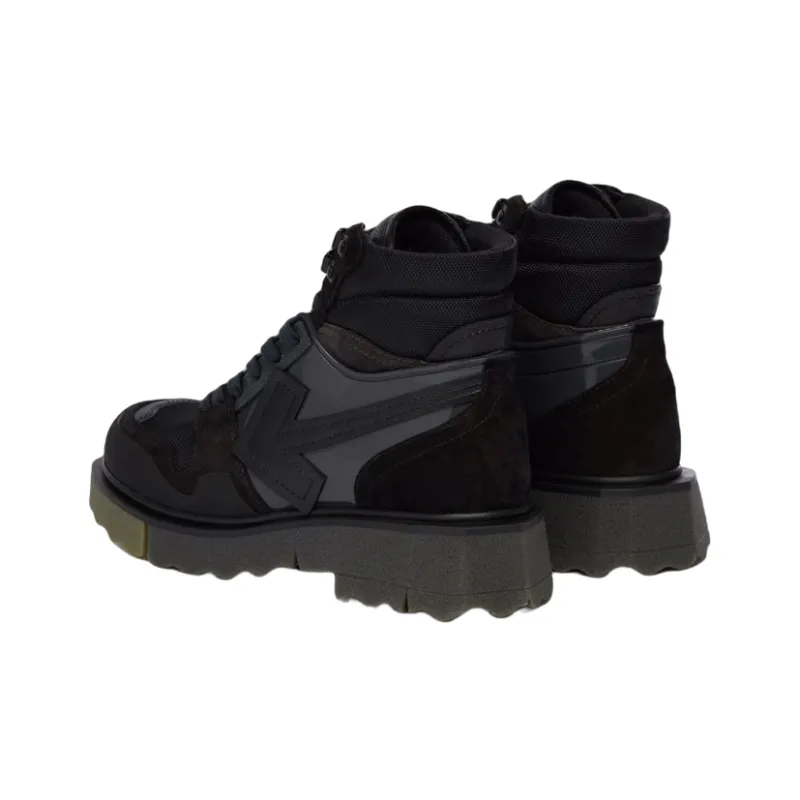 OFF WHITE Sponge Sole Hiking Boot Black Black-3