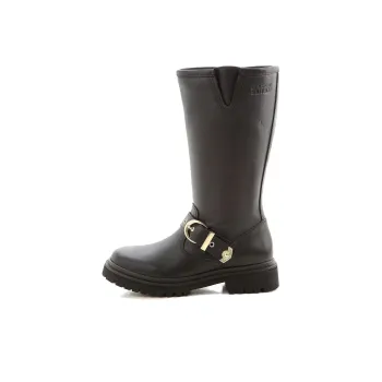 VERSACE JEANS Leather Rodeo Boots Black Women's