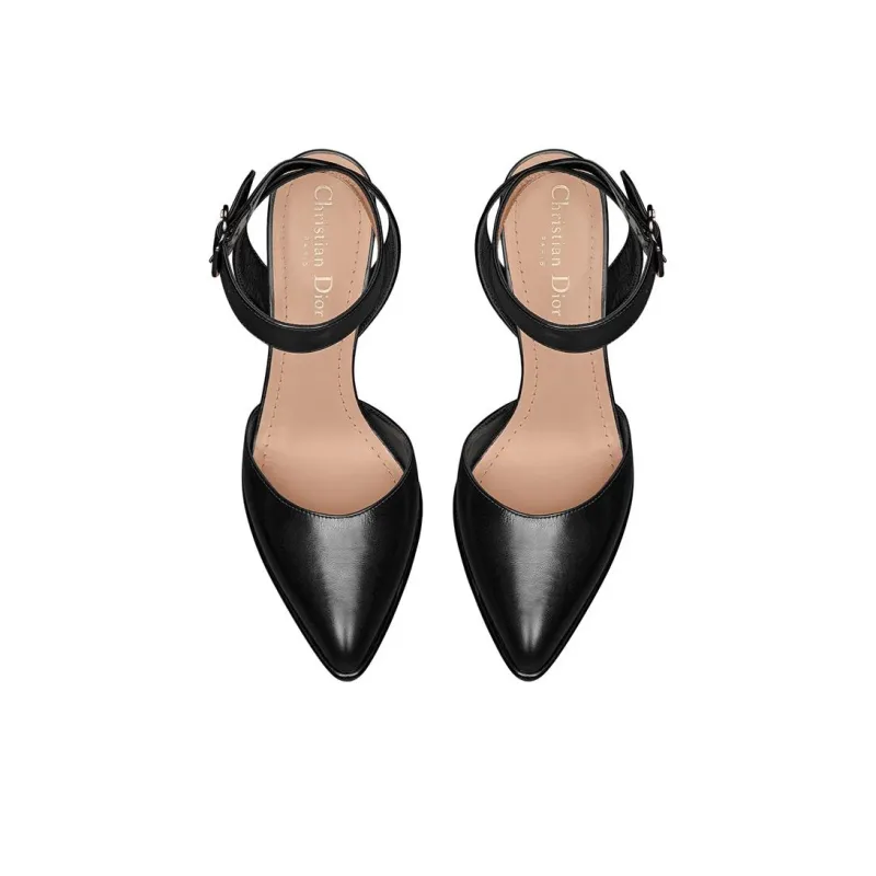DIOR Soul Chunky Heel High Heels 8cm Women's Black-2