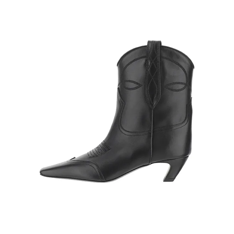 KHAITE The Dallas 45mm Leather Ankle Boots-0