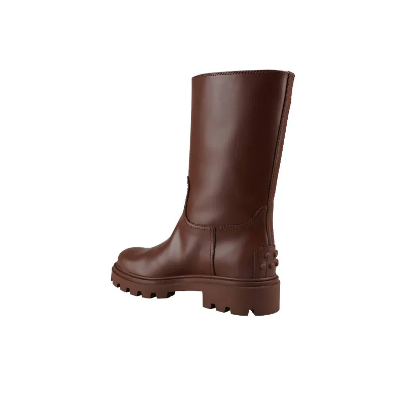TOD'S Buckle-detail Leather Boots-3