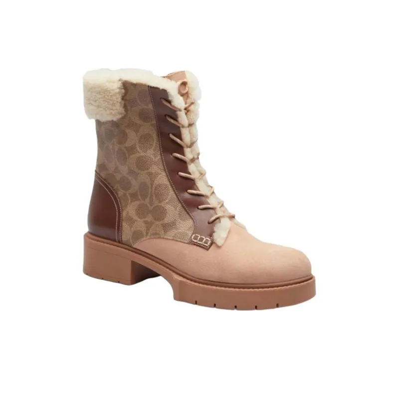 COACH Leighton Ankle Boots 4cm Women's Tan-2