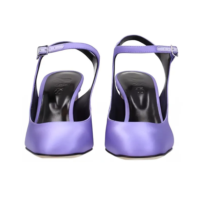 SERGIO ROSSI Chunky Heel High Heels 8.5cm Women's Purple-4