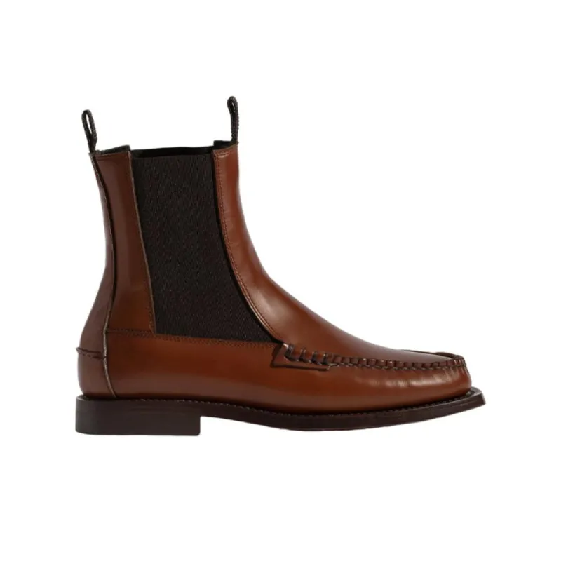 Hereu Alda Short Chelsea Boots Women's Brown-1