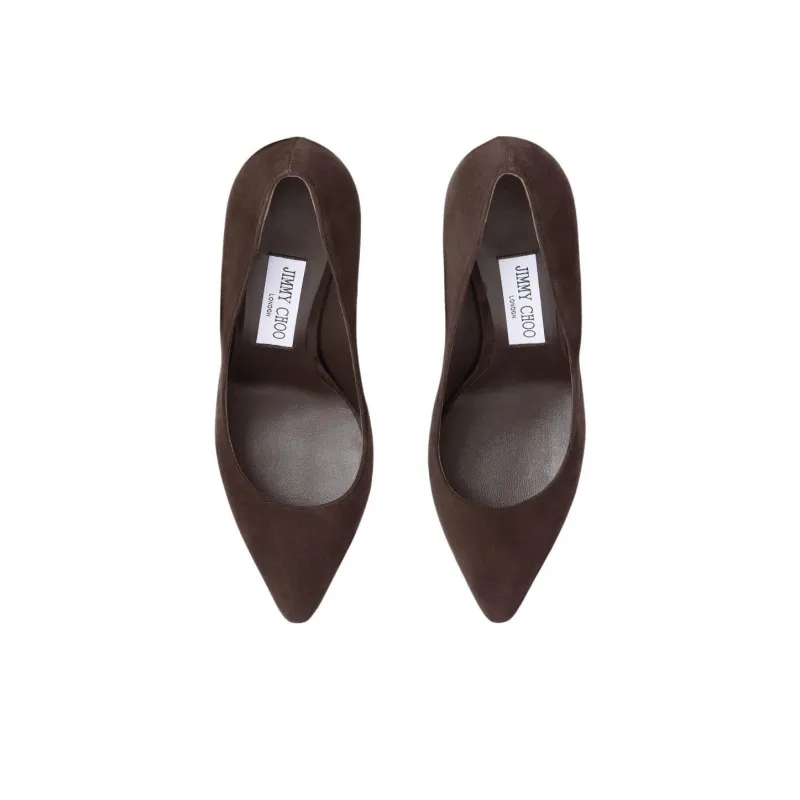 Jimmy Choo ROMY Slim Heel High Heels 8.5cm Women's Coffee-4