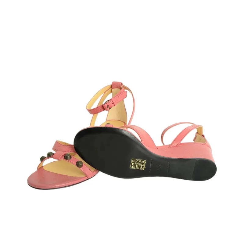 Balenciaga Wedge Heel High Heels Women's Pink-3
