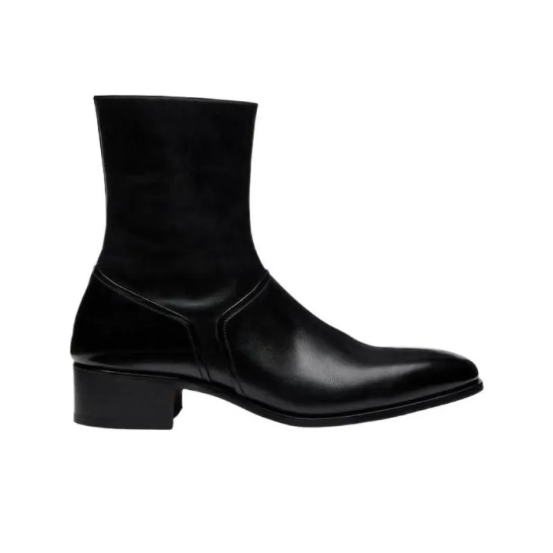 TOM FORD Ankle Boots 4cm Men's Black-1