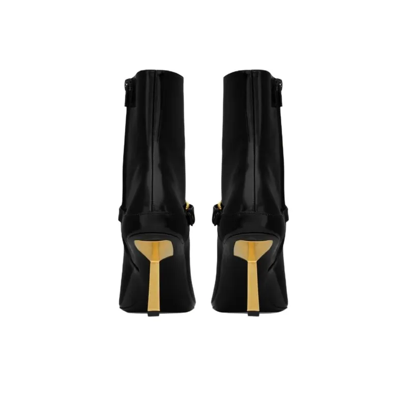 SAINT LAURENT Lee Pointed Toe Ankle Boots Women's-4