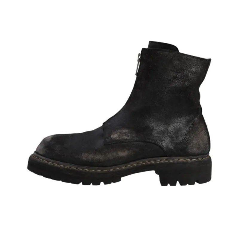 GUIDI Ankle Boots Men Black-0