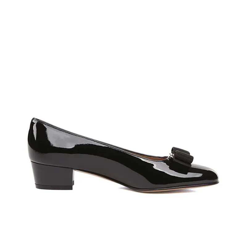 FERRAGAMO Vara Bow Patent Pumps-1