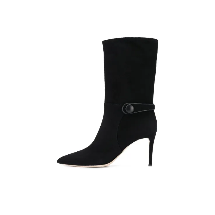 Giuseppe Zanotti Button-Detaied Pointed Toe Boots Women's-0