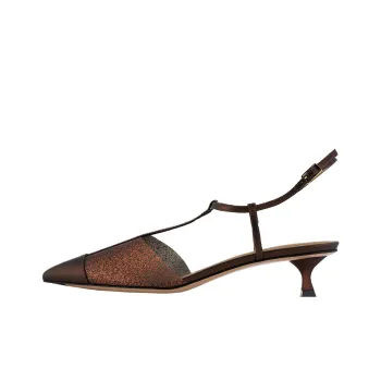 AMANI Flared Heel High Heels Women's Brown
