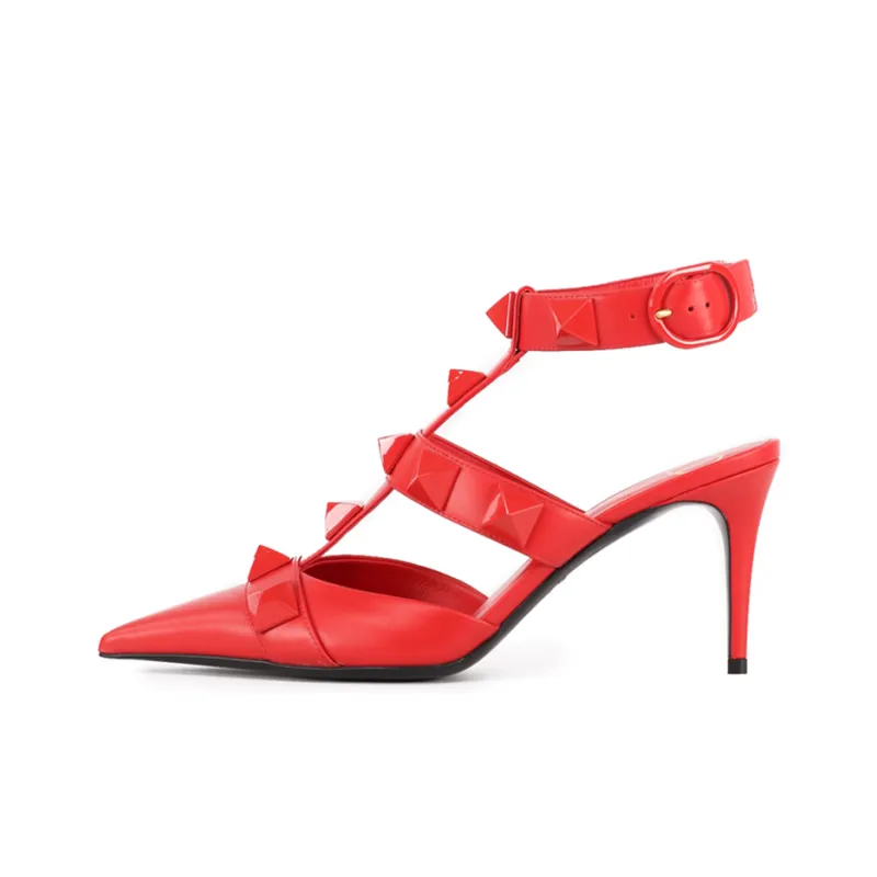 Valentino Garavani Rockstud Pointed-Toe Pumps-0
