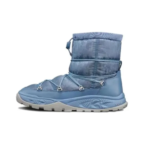 DIOR Snow Ankle Boot Blue Oblique Nylon