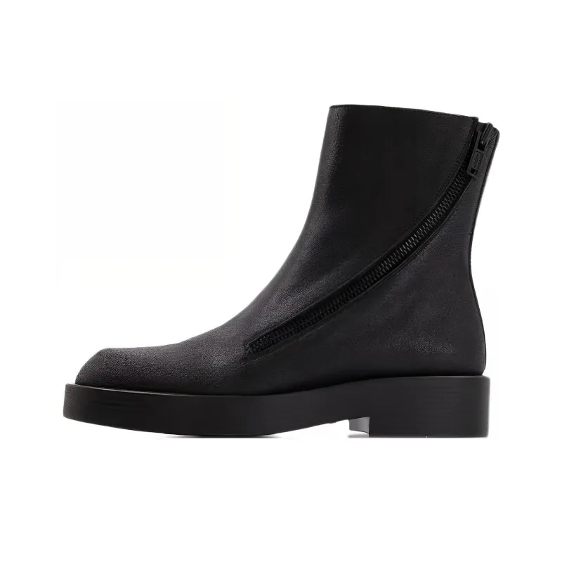 Ann Demeulemeester Zip up Leather Ankle Boots-0