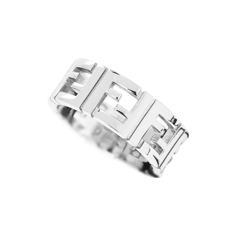 FENDI Palladium Plated Rings Unisex Silver-2