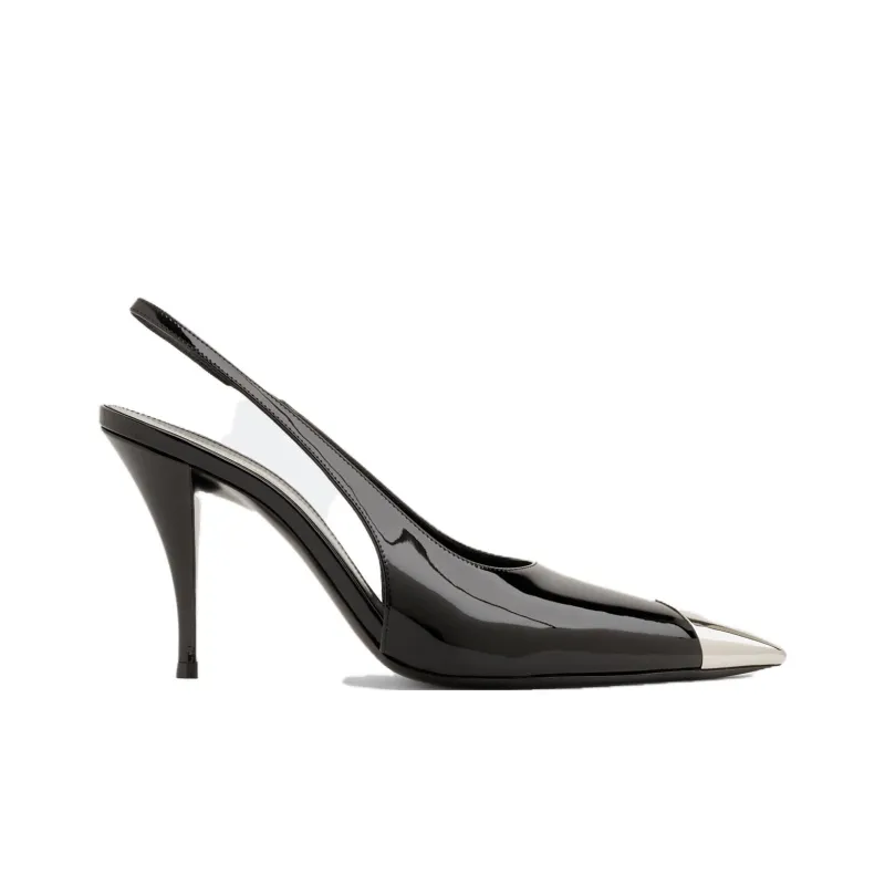 SAINT LAURENT Vesper Slim Heel High Heels Women's Black-1