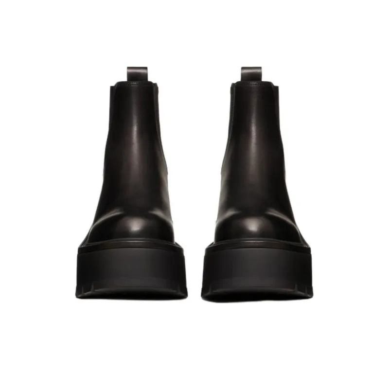 Valentino Garavani Uniqueform Leather 85mm Ankle Boots-3